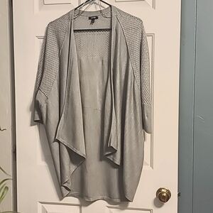 Apt. 9 Gray Cardigan with V-Neck and Relaxed Fit